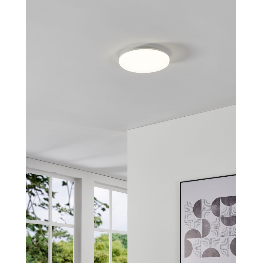Eglo - LED-Badezimmer-Deckenleuchte, LED 20 W, 230 V, wählbare Farbtemperatur 2700/4000/6500 K, Ø 31 cm, IP54, weiß