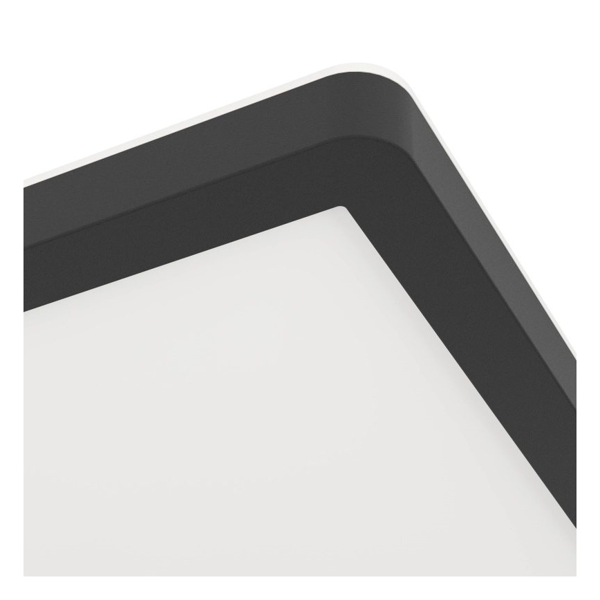Eglo - LED Badezimmer Deckenleuchte LED/16,4W/230V 29x29 cm IP54 schwarz