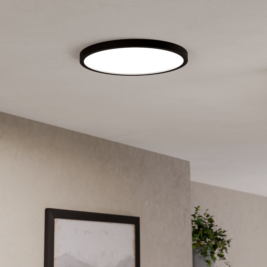Eglo - LED RGBW dimmbare Badezimmer-Deckenleuchte LED/17,5W/230V 2700-6500K Ø 38,9 cm IP44 schwarz
