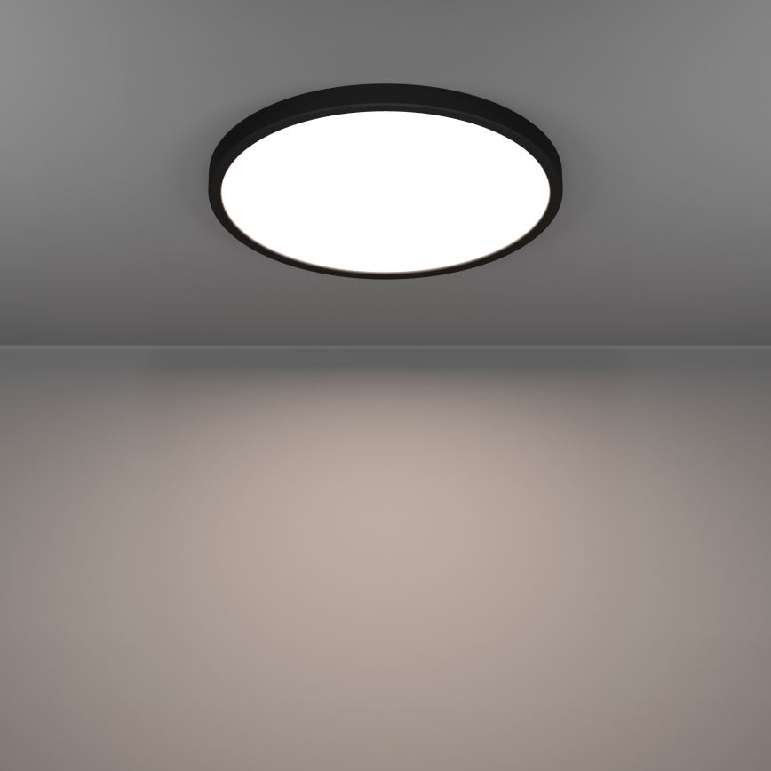 Eglo - LED RGBW dimmbare Badezimmer-Deckenleuchte LED/17,5W/230V 2700-6500K Ø 38,9 cm IP44 schwarz