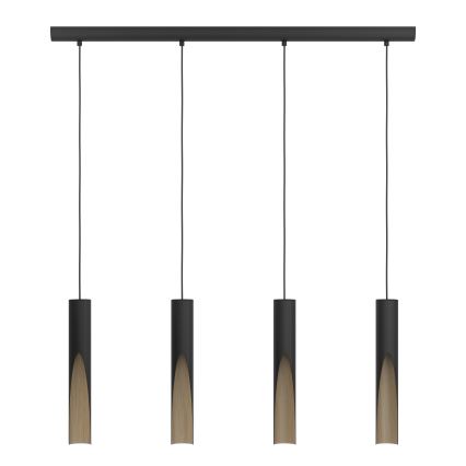 Eglo - LED-Hängeleuchte 4xGU10/4,5W/230V 3000K schwarz/braun