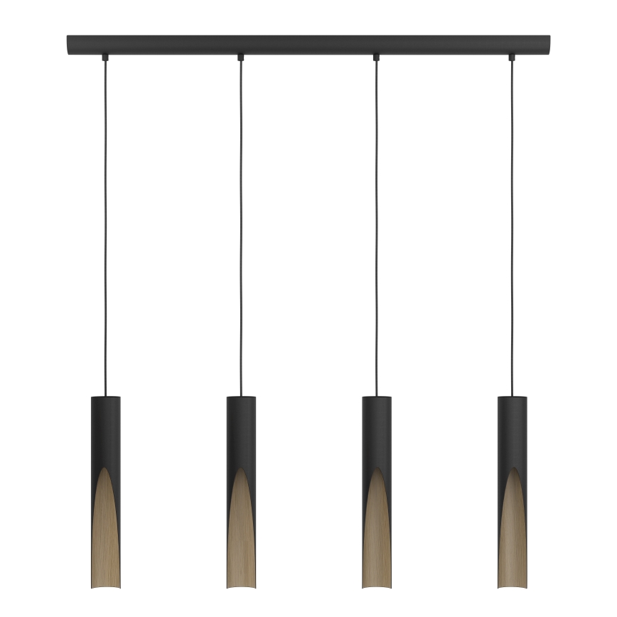 Eglo - LED-Hängeleuchte 4xGU10/4,5W/230V 3000K schwarz/braun