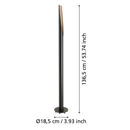 Eglo  - LED-Stehleuchte 1xGU10/4,5W/230V 3000K schwarz/braun