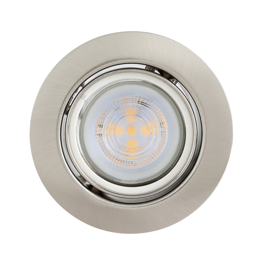 Eglo - SET 3x LED-Einbauleuchte 1xGU10/4W/230V matt Chrom