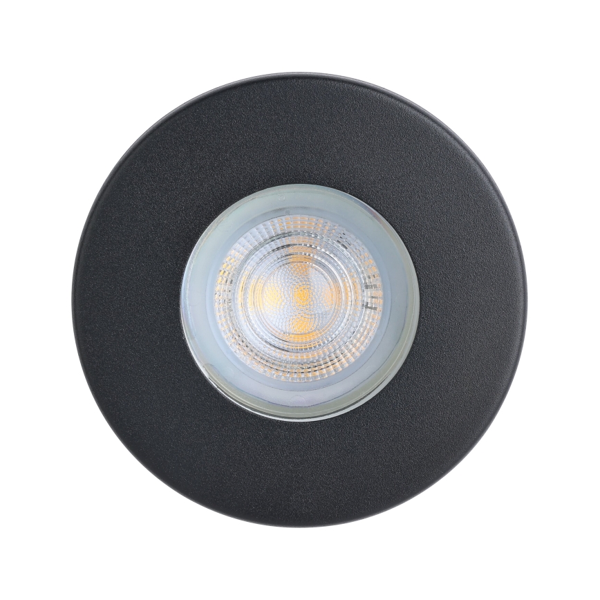 Eglo - SET 3x LED-Badezimmer-Einbauleuchte 1xGU10/4W/230V IP44 schwarz
