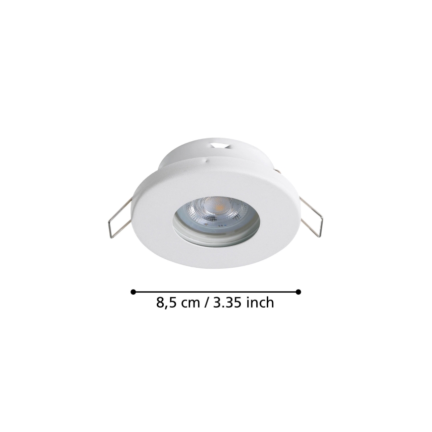 Eglo - SET 3x LED-Badezimmer-Einbauleuchte 1xGU10/4W/230V IP44 weiß