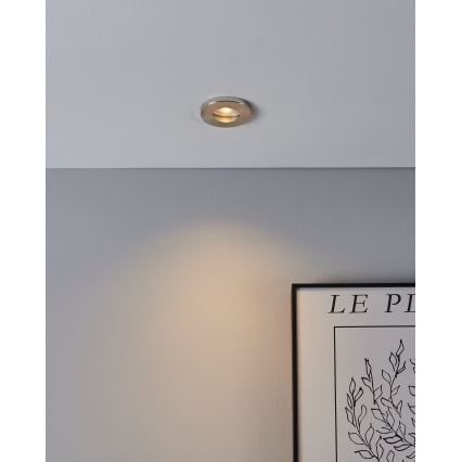 Eglo - SET 3x LED-Badezimmer-Einbauleuchte 1xGU10/4W/230V IP44 matt Chrom
