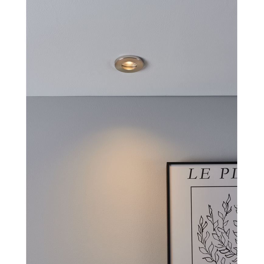 Eglo - SET 3x LED-Badezimmer-Einbauleuchte 1xGU10/4W/230V IP44 matt Chrom