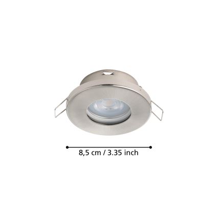 Eglo - SET 3x LED-Badezimmer-Einbauleuchte 1xGU10/4W/230V IP44 matt Chrom