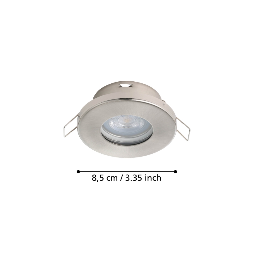 Eglo - SET 3x LED-Badezimmer-Einbauleuchte 1xGU10/4W/230V IP44 matt Chrom