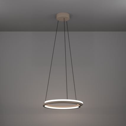 Eglo - LED dimmbare Pendelleuchte an Kabel 2xLED/20W/230V 2700-6500K Durchmesser 48 cm beige + Fernbedienung