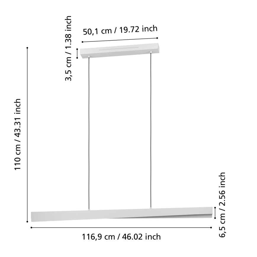 Eglo - LED RGBW dimmbare Pendelleuchte mit Seilaufhängung LED/19W/230V 2700-6500K grau