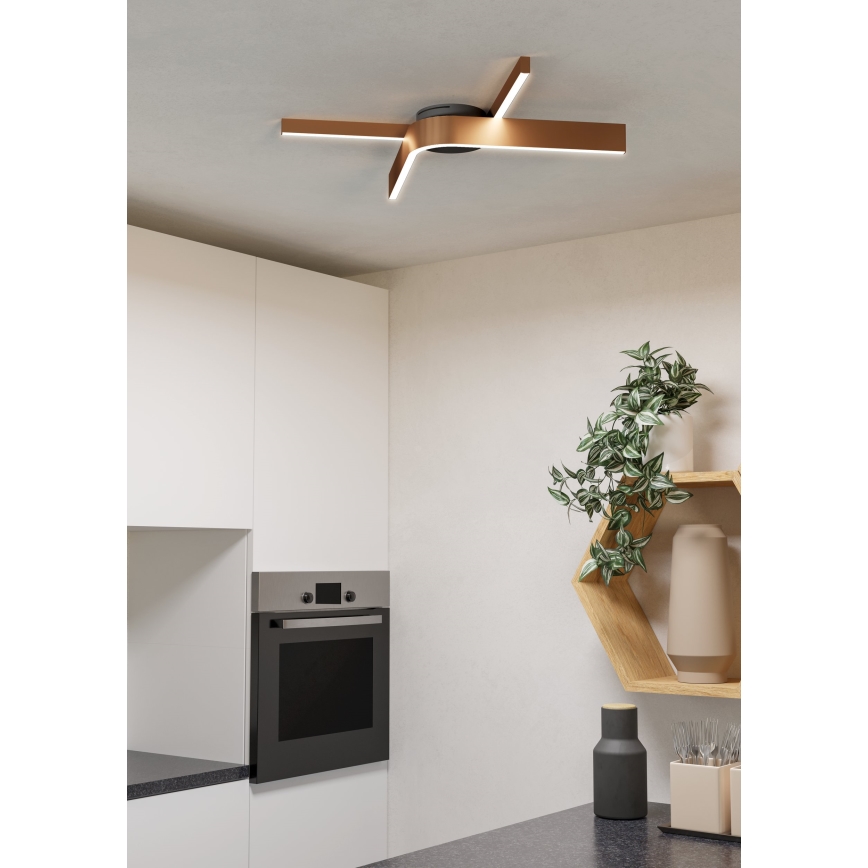 Eglo - LED RGBW dimmbare Deckenleuchte 2xLED/18W/230V 2700-6500K kupfer/schwarz