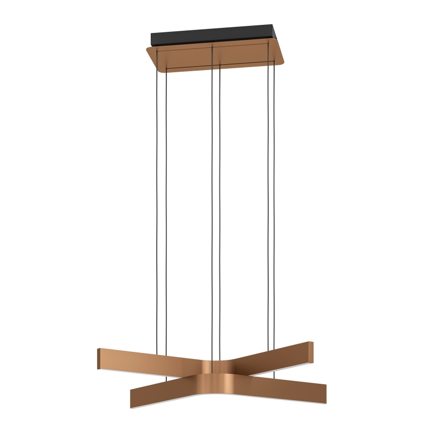 Eglo - LED RGBW dimmbare Pendelleuchte an Kabel 2xLED/18W/230V kupfer/schwarz