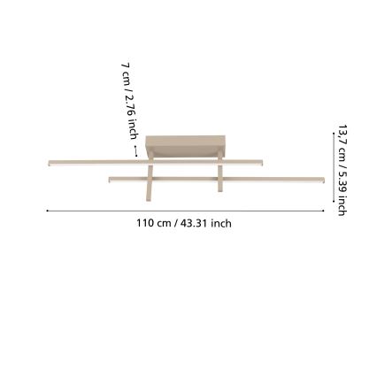 Eglo - LED-Deckenleuchte LED/20W/230V beige
