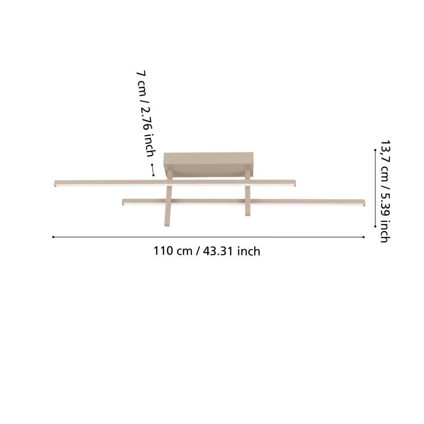 Eglo - LED-Deckenleuchte LED/20W/230V beige
