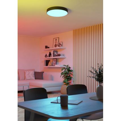 Eglo - LED RGBW dimmbare Deckenleuchte LED/15W/230V 2700–6500K Ø 39 cm schwarz