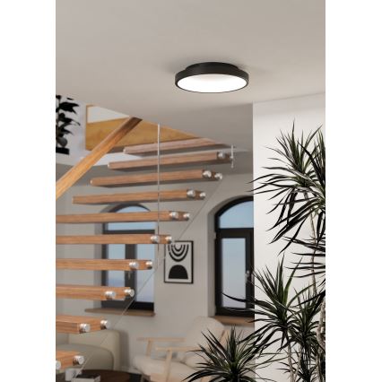 Eglo - LED RGBW dimmbare Deckenleuchte LED/19,6W/230V 2700-6500K Ø 35 cm schwarz