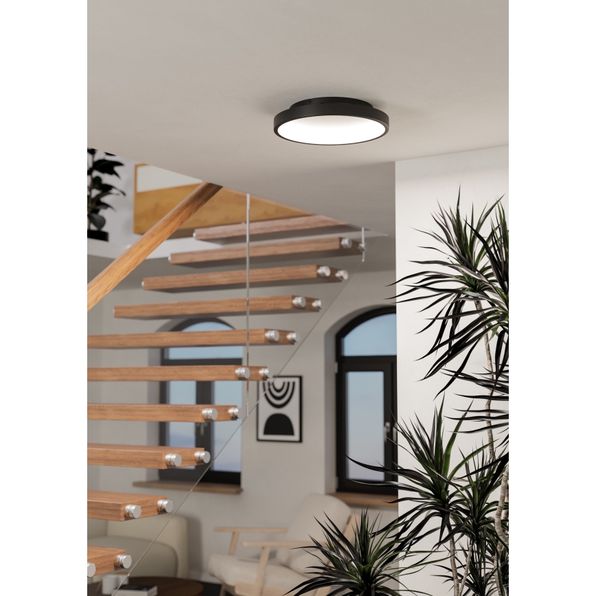 Eglo - LED RGBW dimmbare Deckenleuchte LED/19,6W/230V 2700-6500K Ø 35 cm schwarz