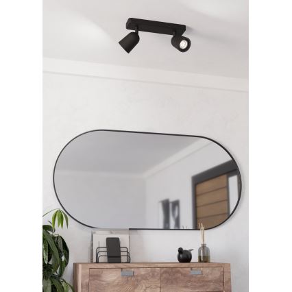 Eglo - Spotleuchte 2xGU10/10W/230V schwarz