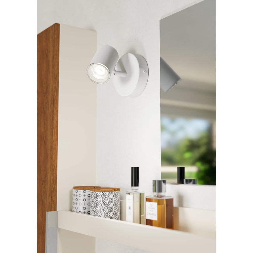 Eglo - Badezimmer-Wandspot 1xGU10/5W/230V IP44 Weiß