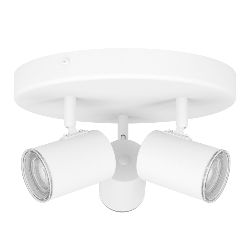 Eglo - Badezimmer-Spotleuchte 3xGU10/5W/230V Ø 25 cm IP44 weiß