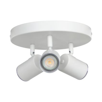 Eglo - Badezimmer-Spotleuchte 3xGU10/5W/230V Ø 25 cm IP44 weiß