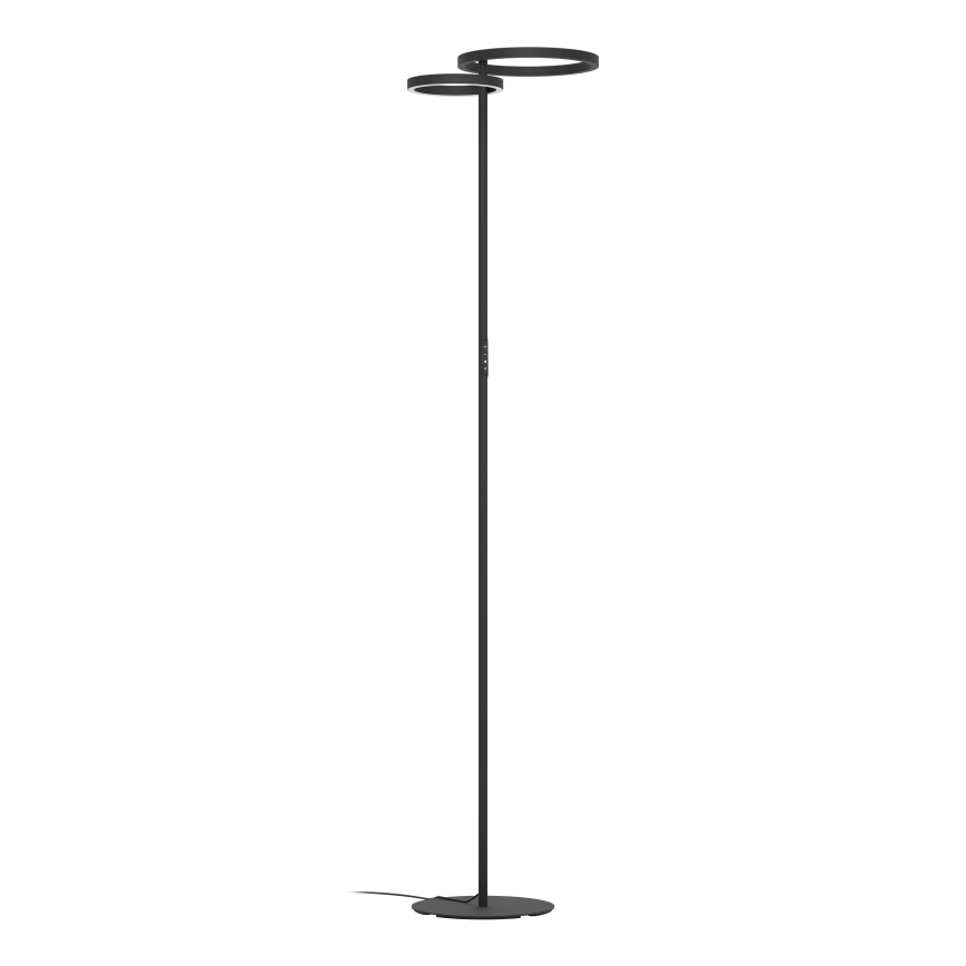 Eglo - dimmbare LED-Stehleuchte LED/16W/230V + LED/12W schwarz