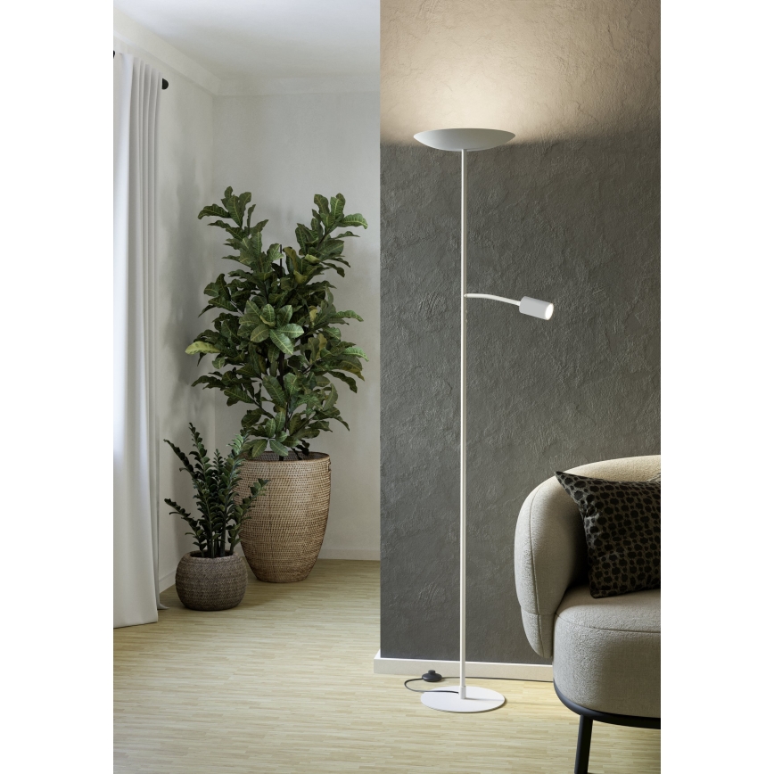 Eglo - dimmbare LED-Stehleuchte LED/26,5W/230V + LED/4W weiß