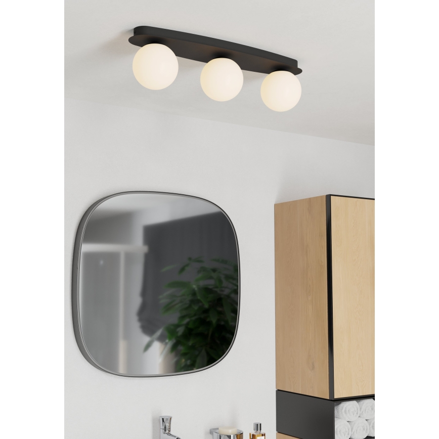 Eglo - LED Badezimmer-Deckenleuchte 3xG9/4,2W/230V IP44 schwarz