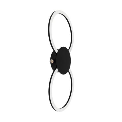 Eglo - LED-Wandleuchte LED/20W/230V + LED/0,91W schwarz