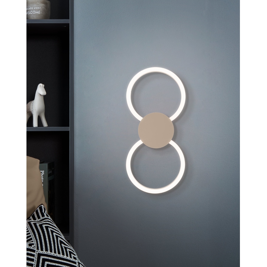 Eglo - LED-Wandleuchte LED/20W/230V + LED/0,91W beige