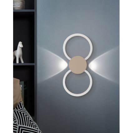 Eglo - LED-Wandleuchte LED/20W/230V + LED/0,91W beige