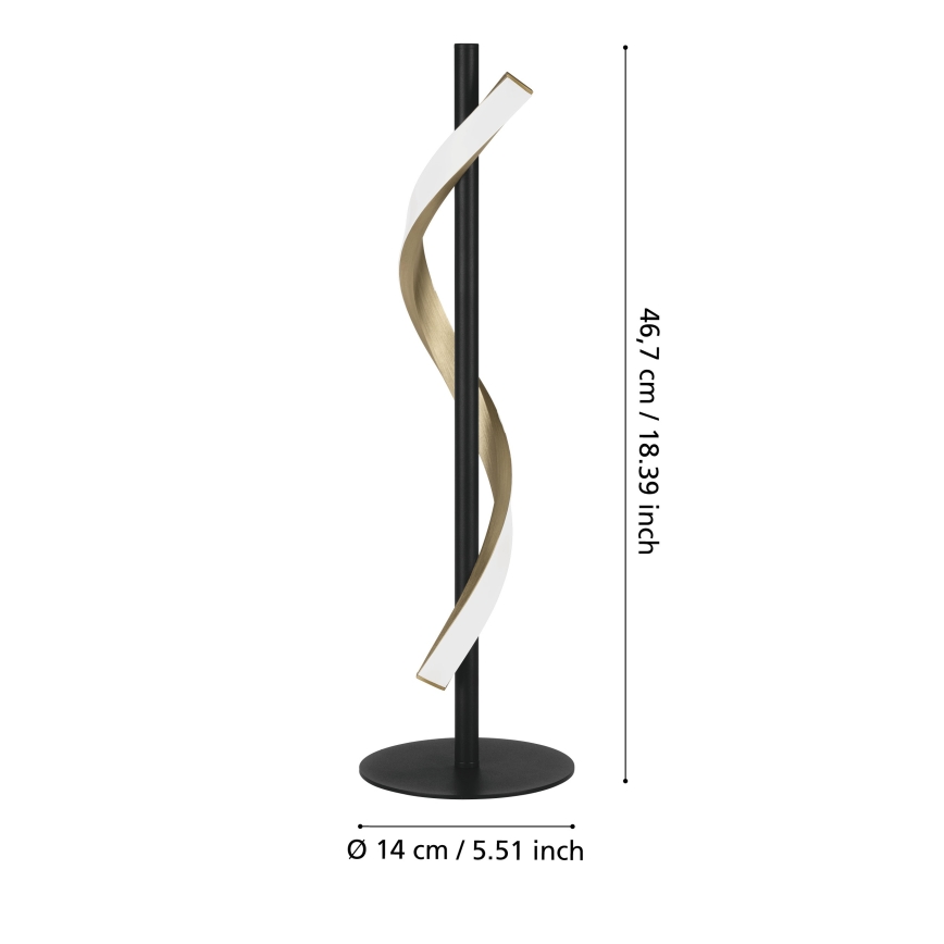 Eglo - Dimmbare LED-Tischleuchte LED/8,8W/230V 2700/4000/6500K schwarz/gold
