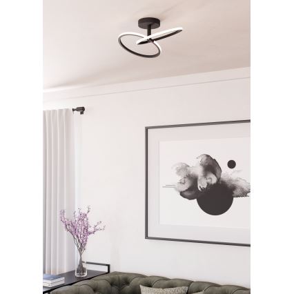 Eglo - LED-Deckenleuchte LED/12W/230V 2700/4000/6500K schwarz