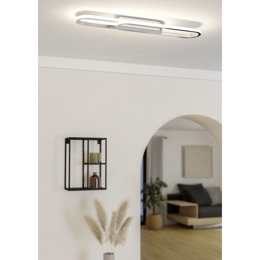 Eglo - LED-Deckenleuchte LED/20W/230V 2700/4000/6500K glänzender Chrom