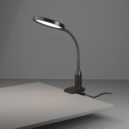 Eglo - Dimmbare, flexible LED-Klemmleuchte, 5,5 W, 230 V, 2700/4000/6500 K, schwarz