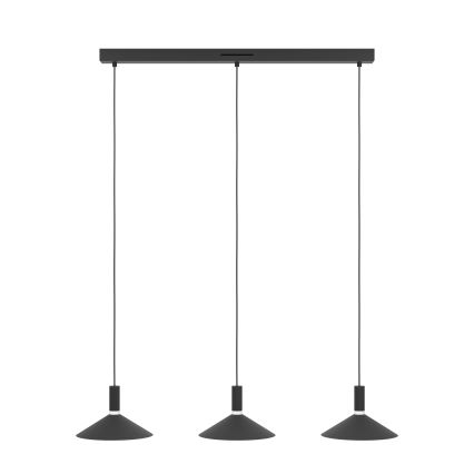 Eglo - LED RGBW dimmbare Pendelleuchte mit Seilabhängung 3xLED/7,5W/230V 2700-6500K schwarz