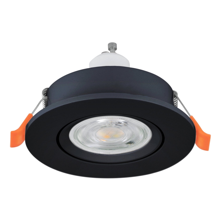 Eglo - LED-Einbaustrahler für Badezimmer 1xGU10/4,5W/230V IP44 schwarz