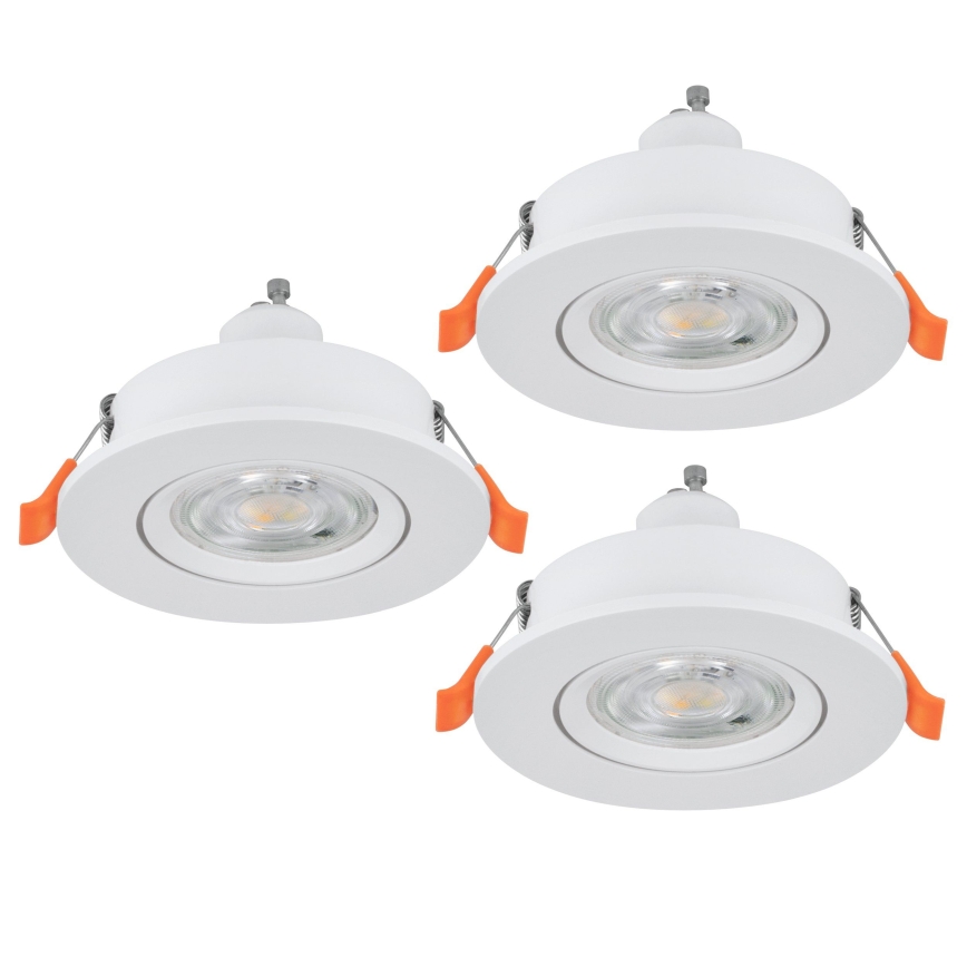 Eglo - 3er-Set LED Einbaustrahler 1x GU10/4,5W/230V weiß