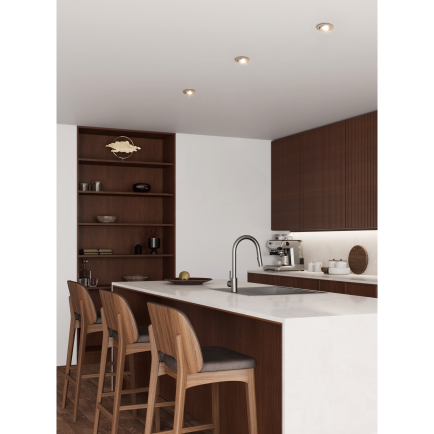 Eglo - LED-Einbaustrahler 1xGU10/4,5W/230V mattchrom