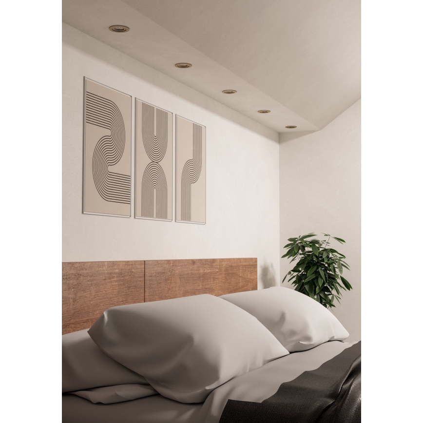 Eglo - 3er-Set LED-Einbaustrahler 1xGU10/4,5W/230V matt-chrom