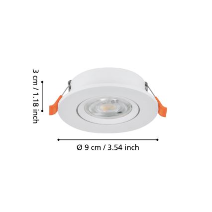 Eglo - LED-Einbaustrahler LED/4,8W/230V 2700/4000/6500K weiß