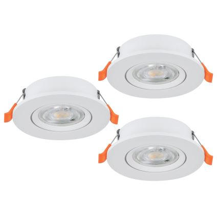 Eglo - Set 3x LED-Einbaustrahler LED/4,8W/230V 2700/4000/6500K weiß