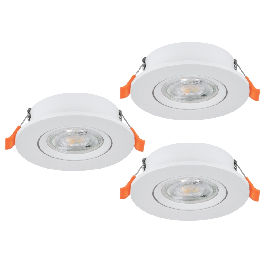 Eglo - Set 3x LED-Einbaustrahler LED/4,8W/230V 2700/4000/6500K weiß