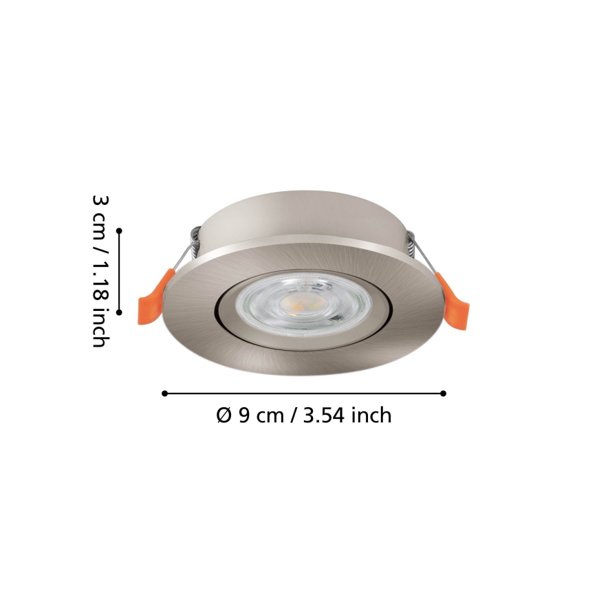Eglo - LED-Einbauleuchte LED/4,8W/230V 2700/4000/6500K matt-chrom