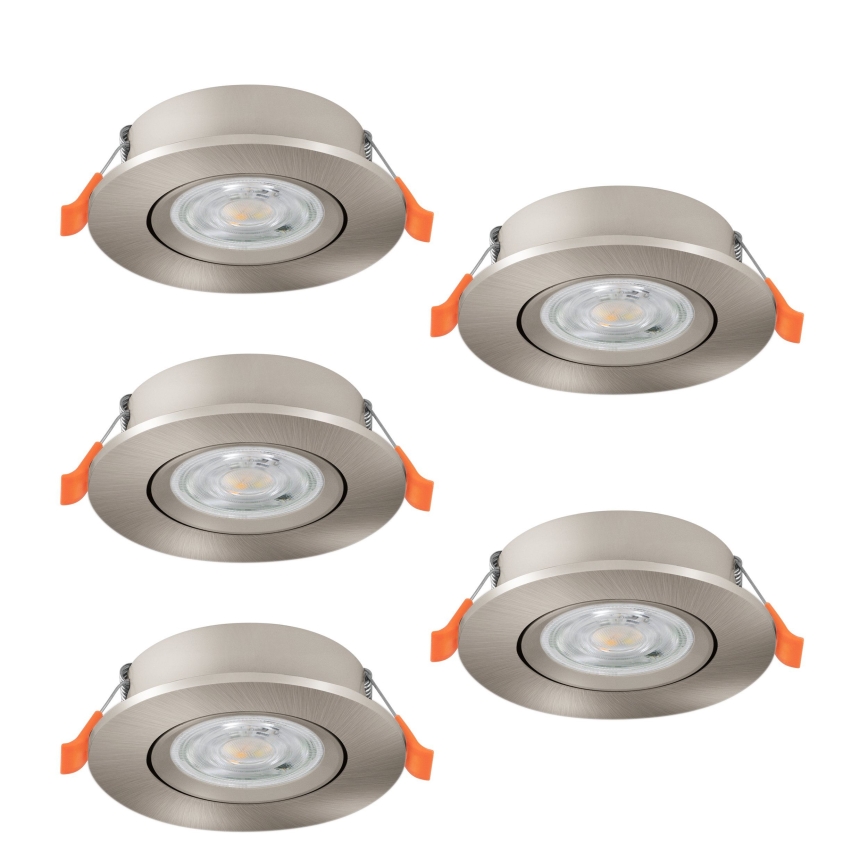 Eglo - Set 5x LED Einbaustrahler LED/4,8W/230V 2700/4000/6500K matt-chrom