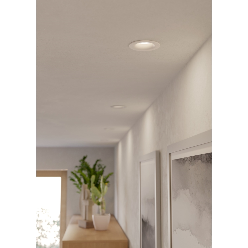 Eglo - LED Badezimmer-Einbauleuchte LED/4,9W/230V 2700/4000/6500K Ø 8,8 cm IP65 weiß