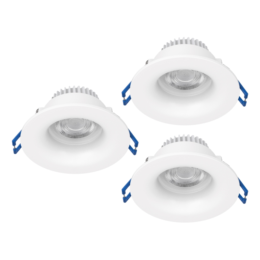 Eglo - 3er-Set LED-Einbauleuchten für Badezimmer LED/4,9W/230V 2700/4000/6500K Ø 8,8 cm IP65 weiß