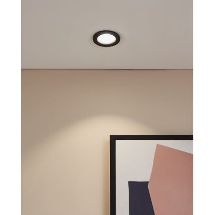 Eglo - LED-Badezimmer-Einbauleuchte LED/4,9W/230V 2700/4000/6500K Ø 8,8 cm IP65 schwarz